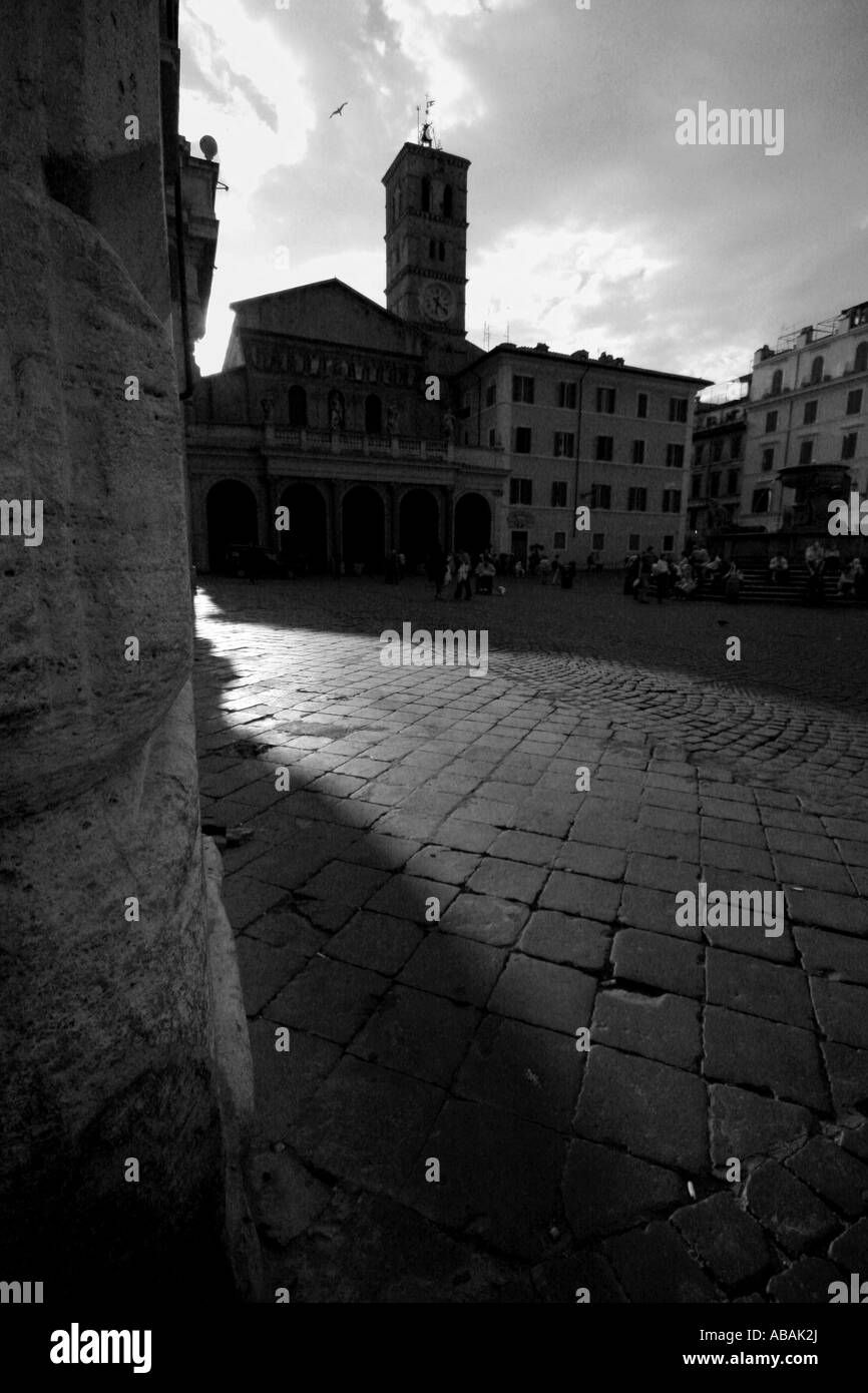Small Public Square Rome Saint Maria, public square, Rome Stock Photo - Alamy