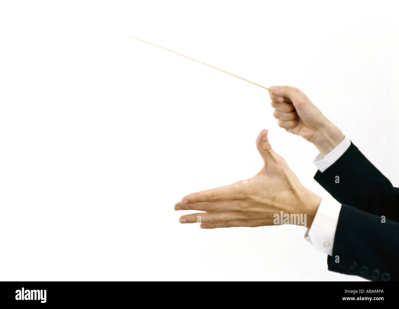 Conductor's hands holding baton Stock Photo Alamy