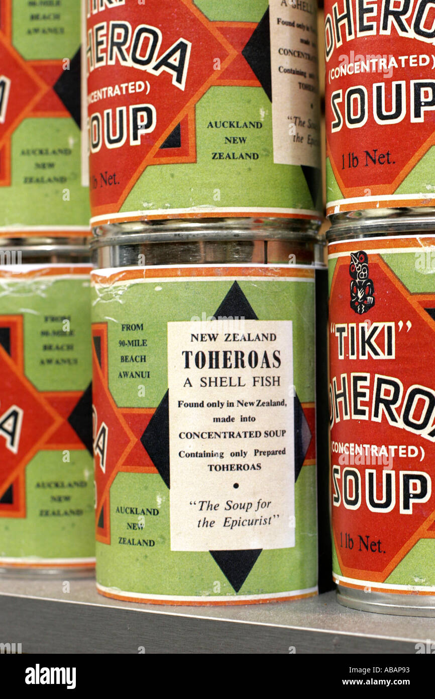 New Zealand canned Toheroa soup Stock Photo 4189842 Alamy