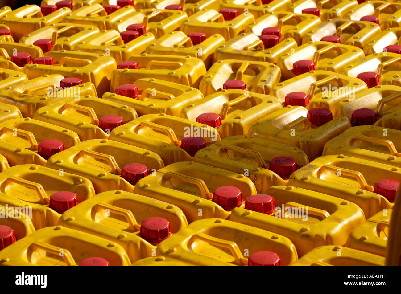 Dubai, Cooking Oil Cannisters Stock Photo Alamy