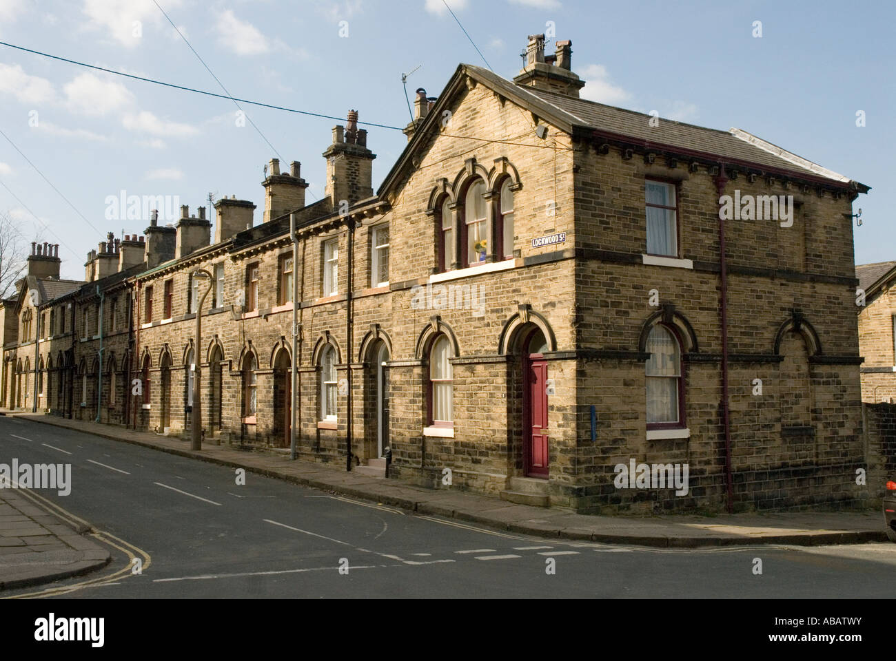 Lockwood Street Saltaire near Bradford a world heritage site Stock