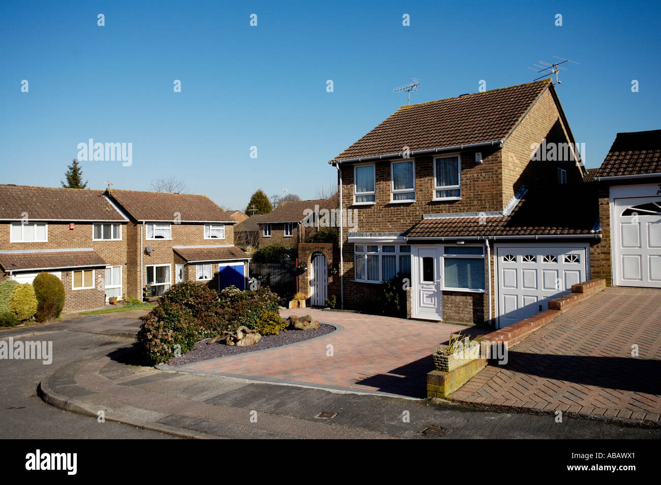Housing Estate, UK Houses Stock Photo