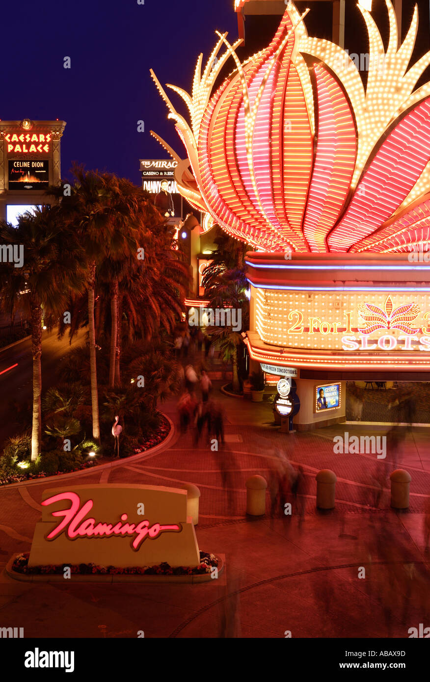 Las Vegas Flamingo Hotel Casino on The Strip Stock Photo