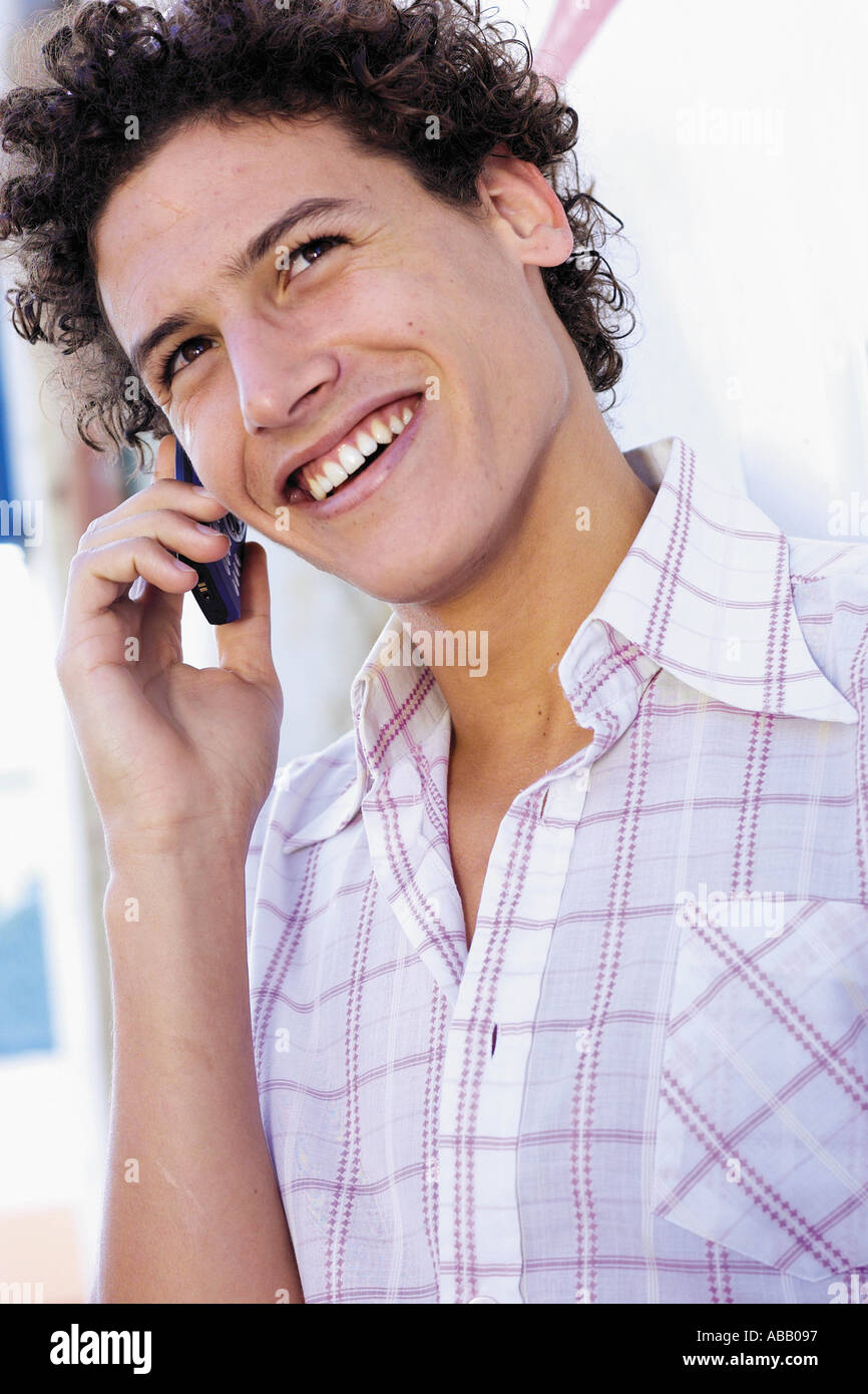 Man talking on phone Stock Photo