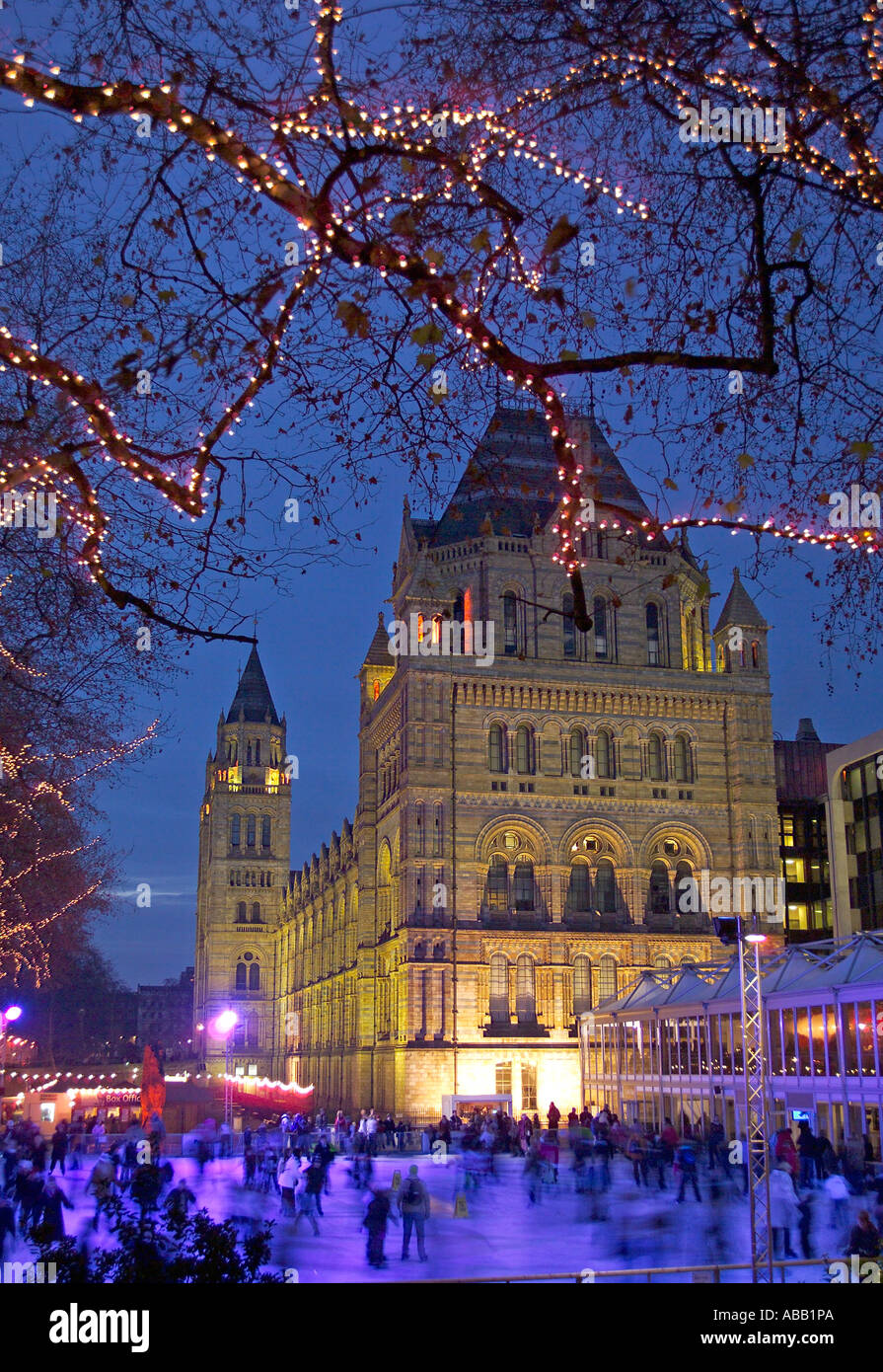 Natural History Museum, Christmas Ice Rink Stock Photo Alamy