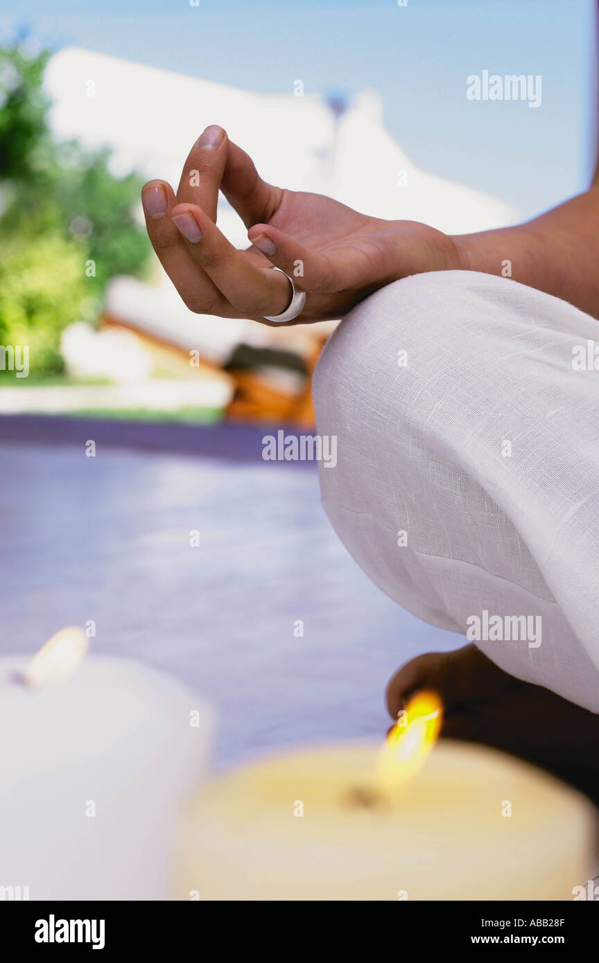 Meditation one woman indoors hi-res stock photography and images - Alamy
