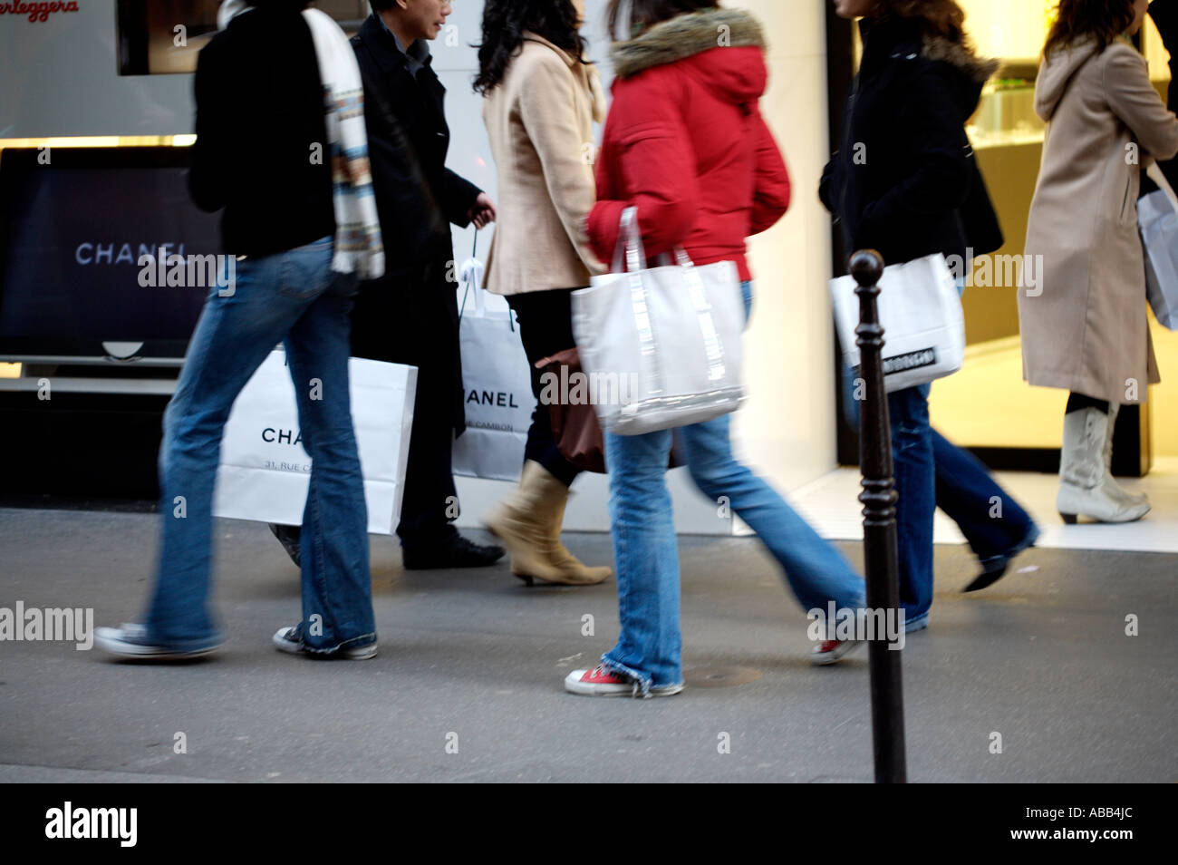 Paris, Shoppers Stock Photo