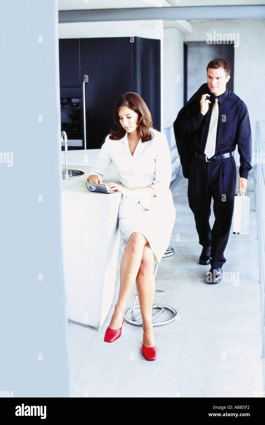 Man and woman in office Stock Photo - Alamy