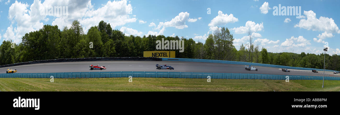 Formula cars on the track at Watkins Glen International Raceway Watkins Glen New York during the Watkins Glen Historic Races Stock Photo