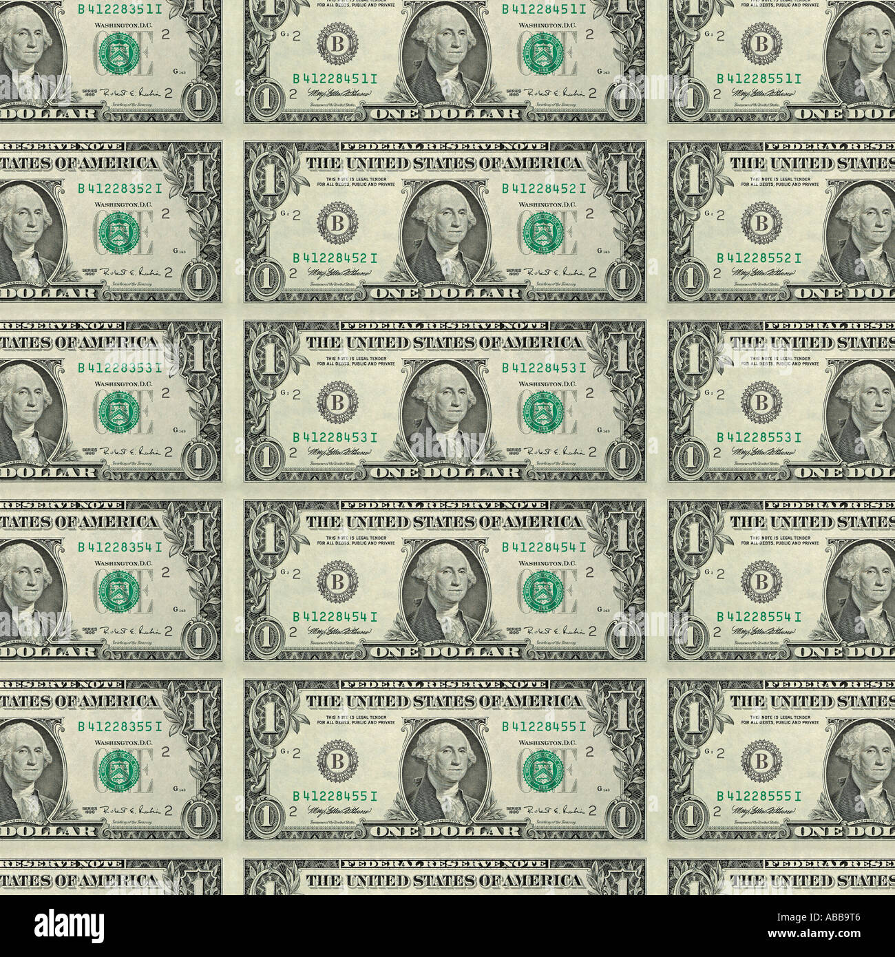 Rows of dollars hi-res stock photography and images - Alamy