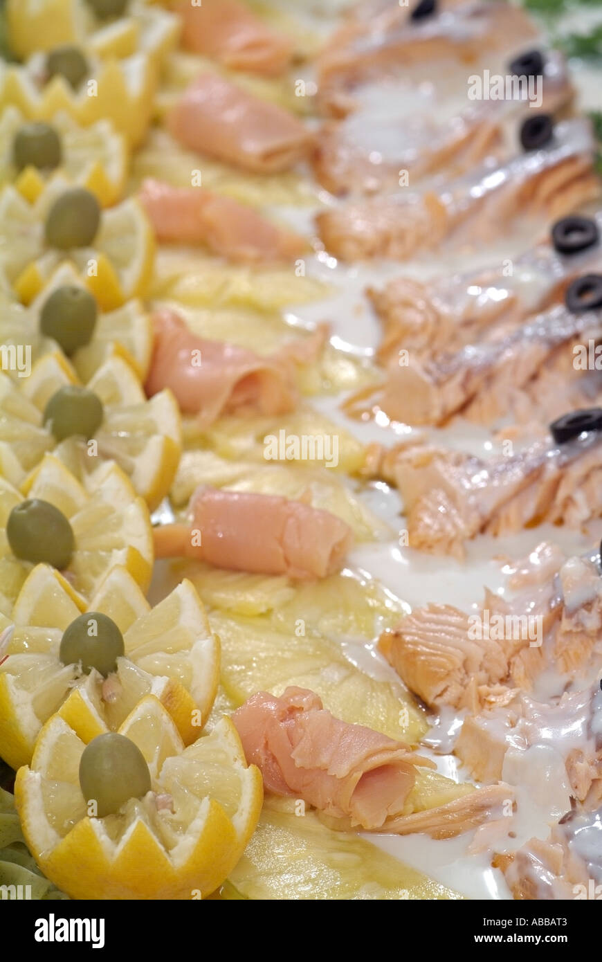 Smoked Salmon in a Provencal Sauce Stock Photo