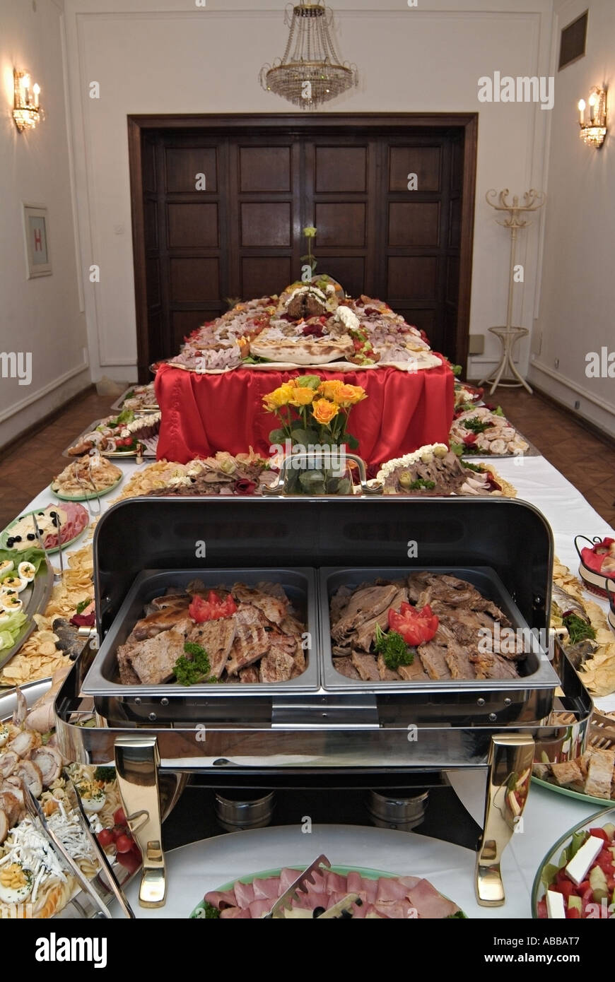 Buffet Table Prepared for a Function Stock Photo - Alamy