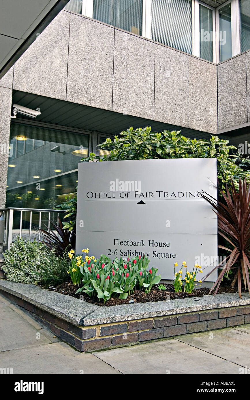 The Office of Fair Trading regulator of competitive trading and consumer protection Stock Photo