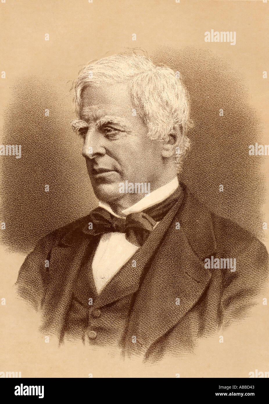 Robert Lowe, 1st Viscount Sherbrooke, 1811 - 1892.  British statesman, Chancellor of the Exchequer and Home Secretary. Stock Photo