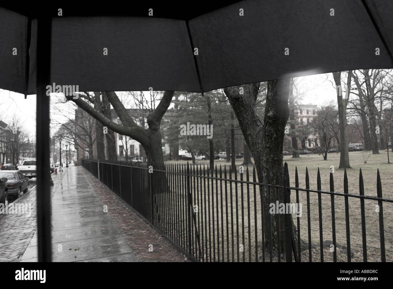 Suburban view on rainy day hi-res stock photography and images - Alamy