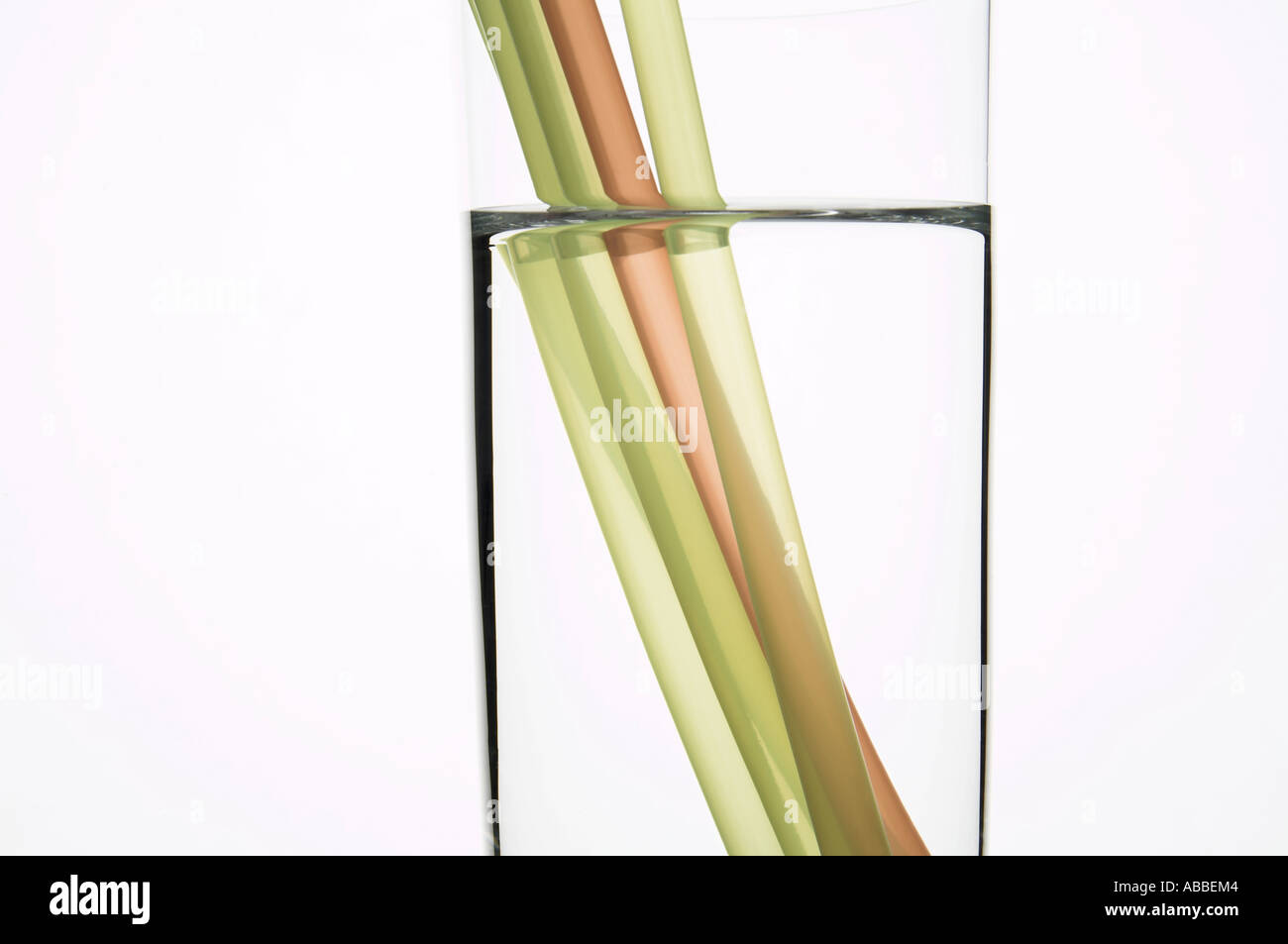 Graphic image of coloured straws Stock Photo
