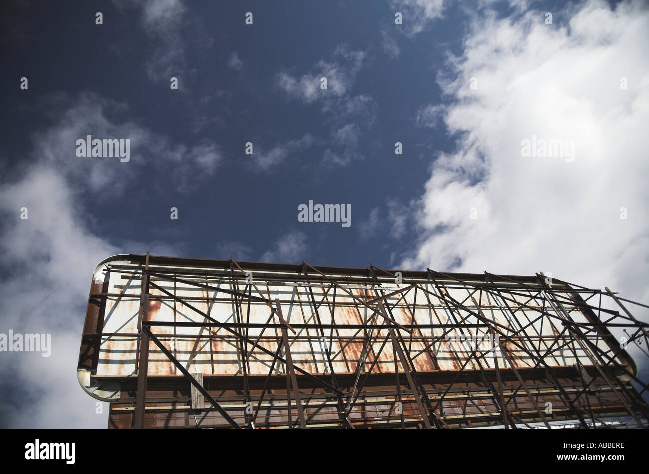 Steel structure of billboard backside Stock Photo - Alamy