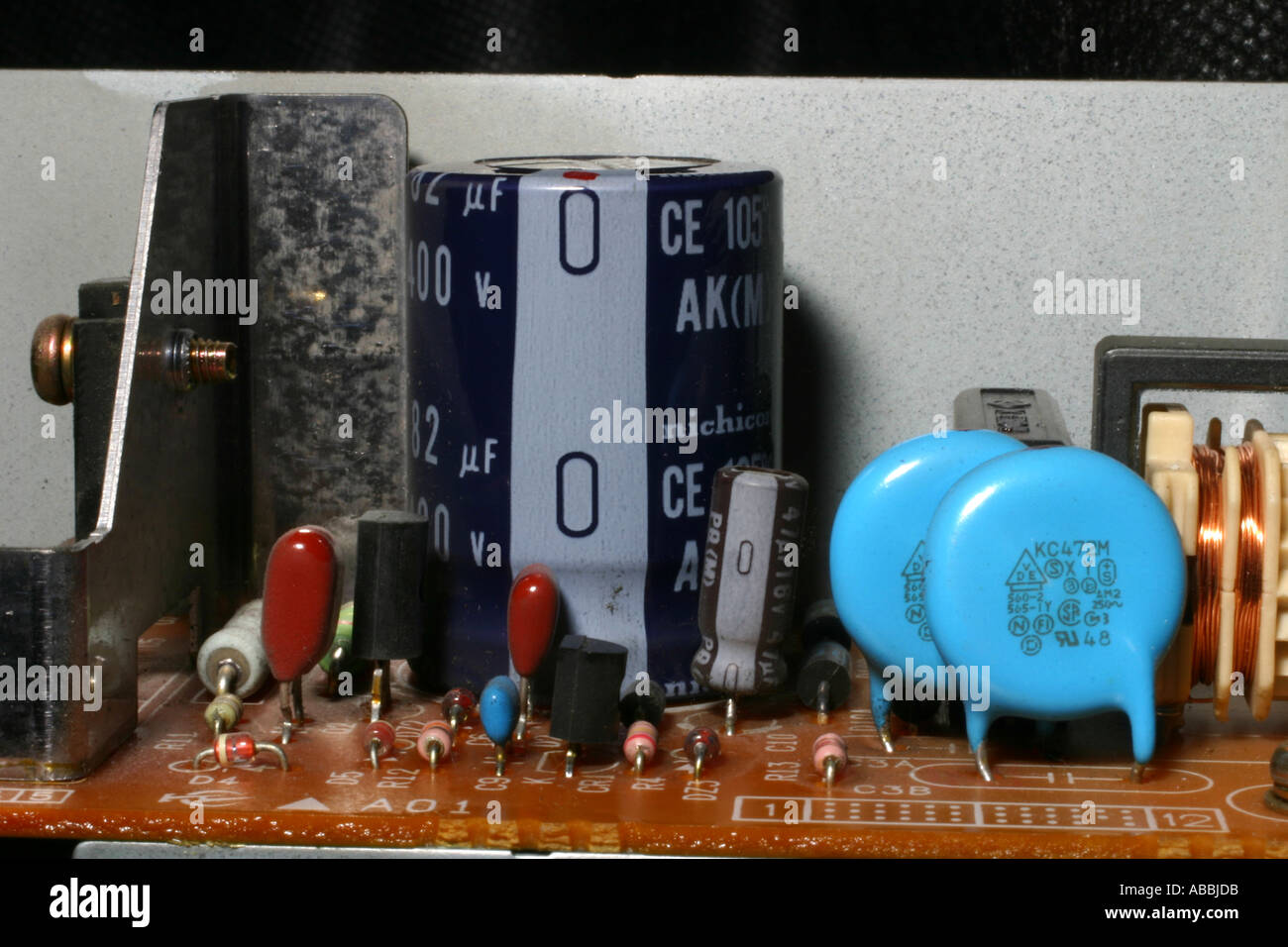 Chips and components on an electronic circuit board in an inkjet printer Stock Photo Alamy