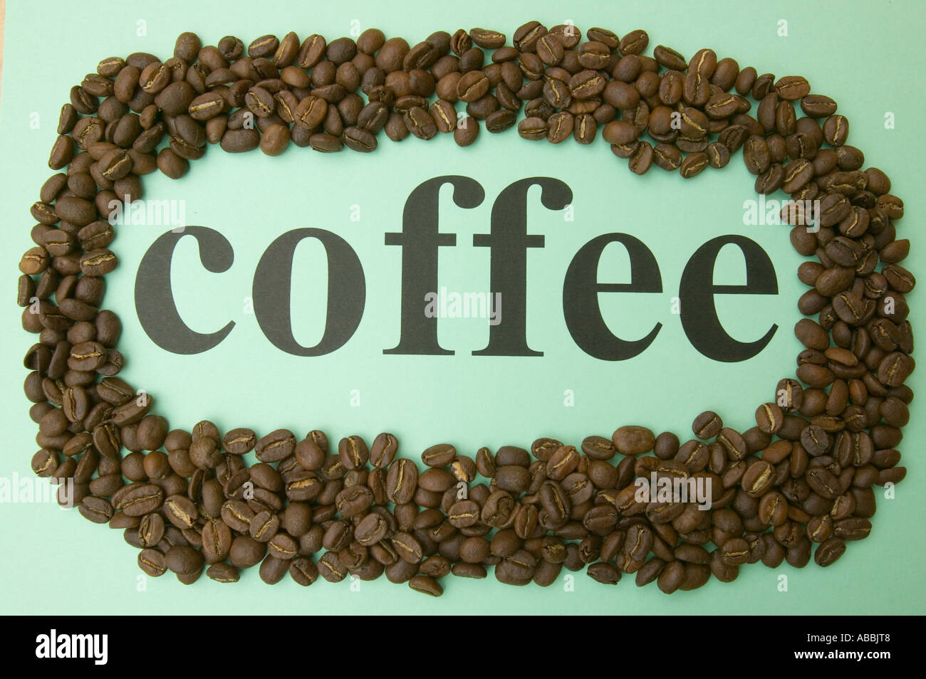 coffee beans spelling out the word coffee Stock Photo Alamy