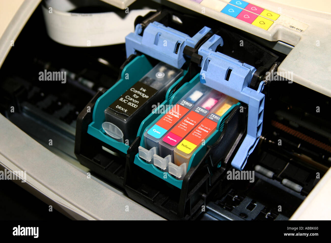 Tesco manufacture third party ink cartridges fitted to a Canon inkjet  printer Stock Photo - Alamy