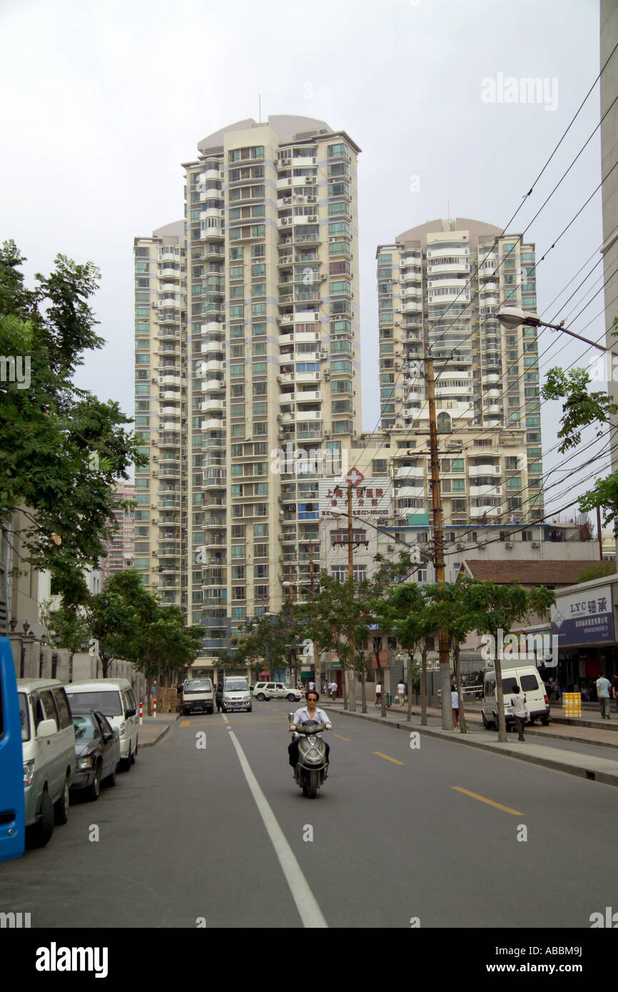 Shanghai appartment blocks Stock Photo