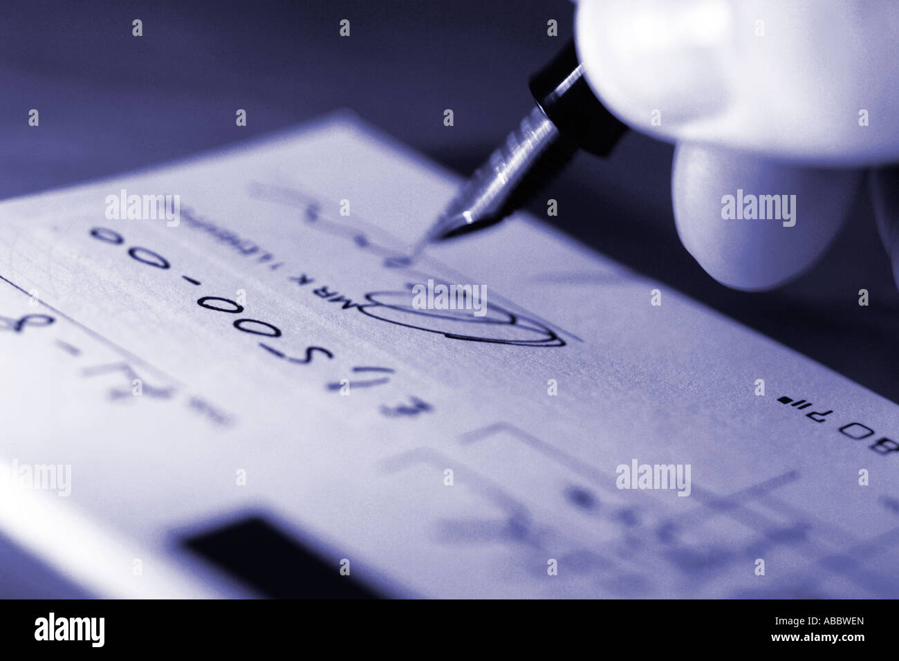 Cheque book pen signature hires stock photography and images Alamy