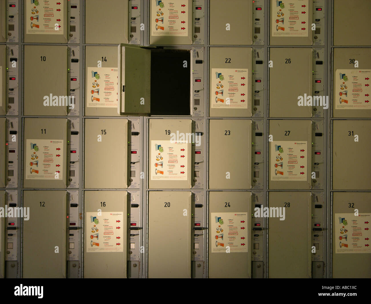 Safedeposit boxes in the station Zoo, Berlin, Germany Stock Photo Alamy