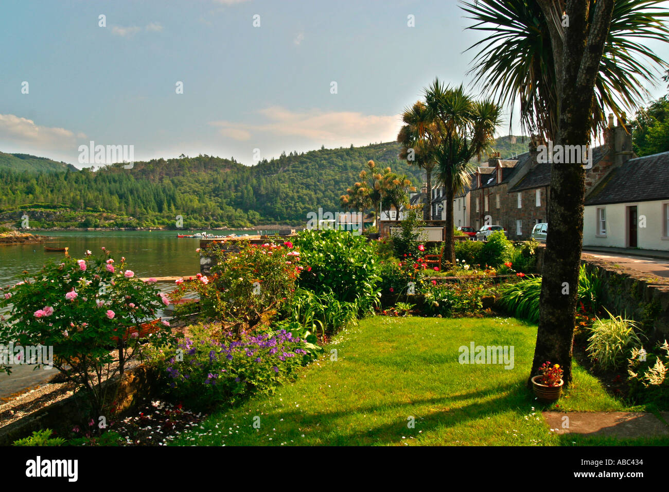 Plockton Village on the West Coast of Scotland where palm trees grow in