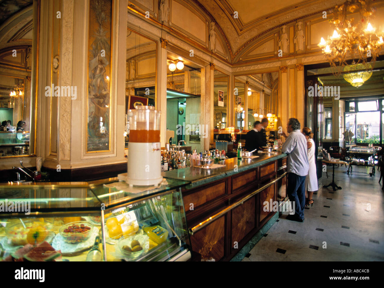 Cafe Gambrinus Naples Italy Stock Photo Alamy