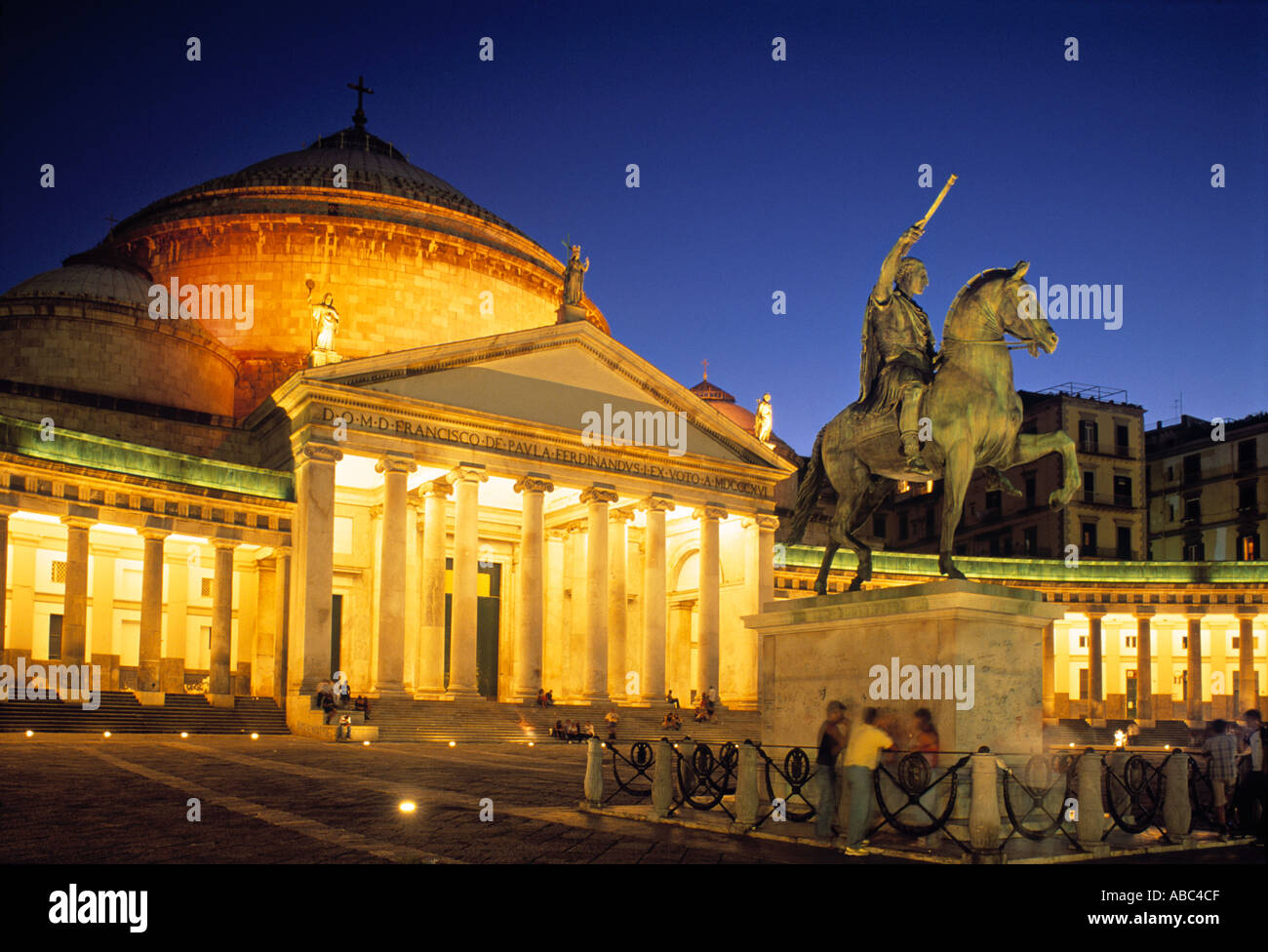 San Francesco di Paola, Piazza del Plebiscito, Italy Stock Photo