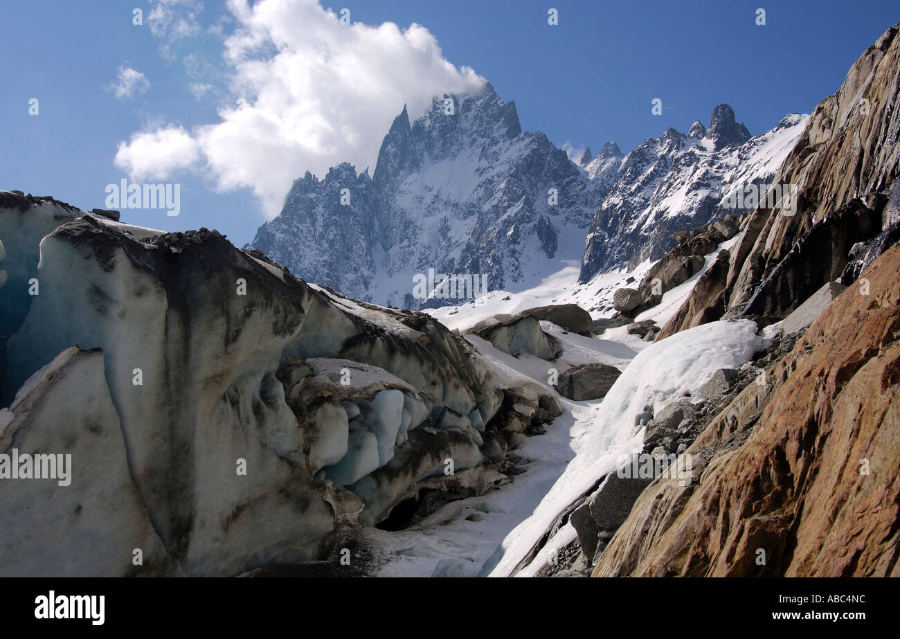 In the Alps Savoie Aiguille de la Republique 2822 m Aiguille des Grand