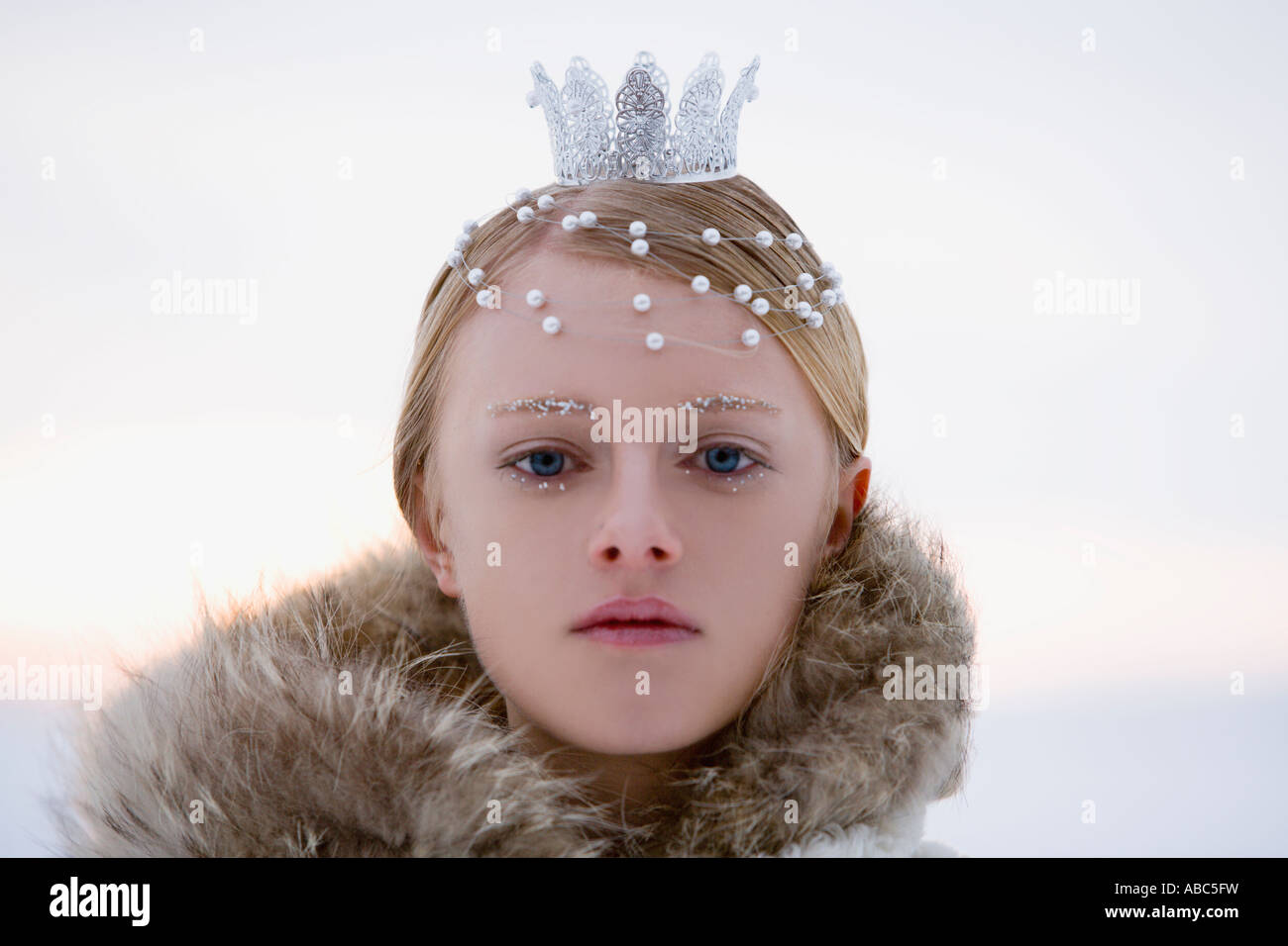 headshot of snow queen Stock Photo