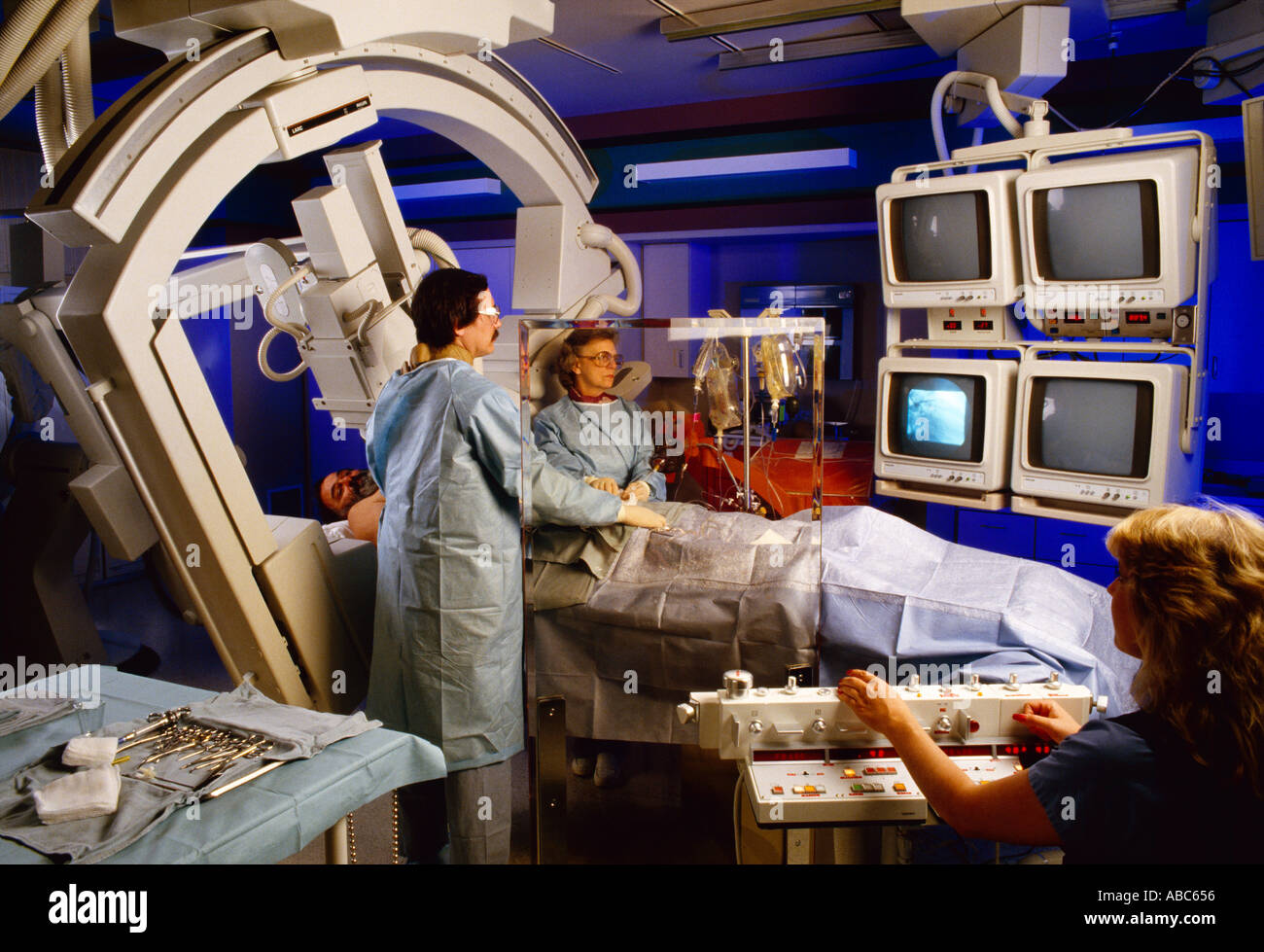 Cardiac catheter catheterization High Resolution Stock Photography and