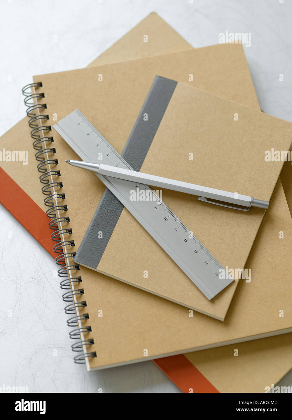 Folded Notebook Paper Ruler Recycled ruler hi-res stock photography and images - Alamy