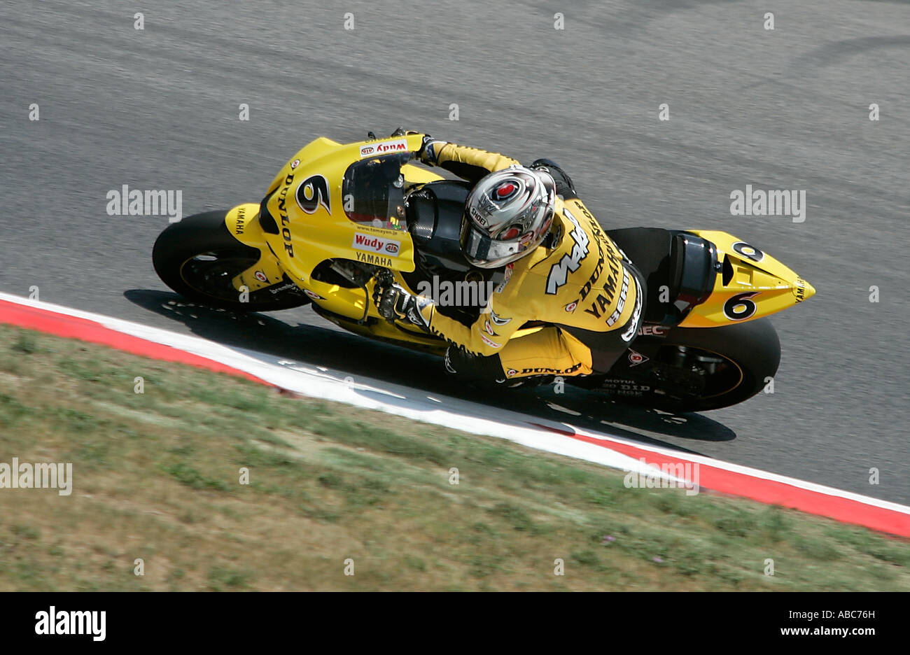 Makoto Tamada riding for the Dunlop Yamaha Tech 3 team in the 2007  Catalonia Moto GP, Montmelo, Barcelona, Spain Stock Photo - Alamy