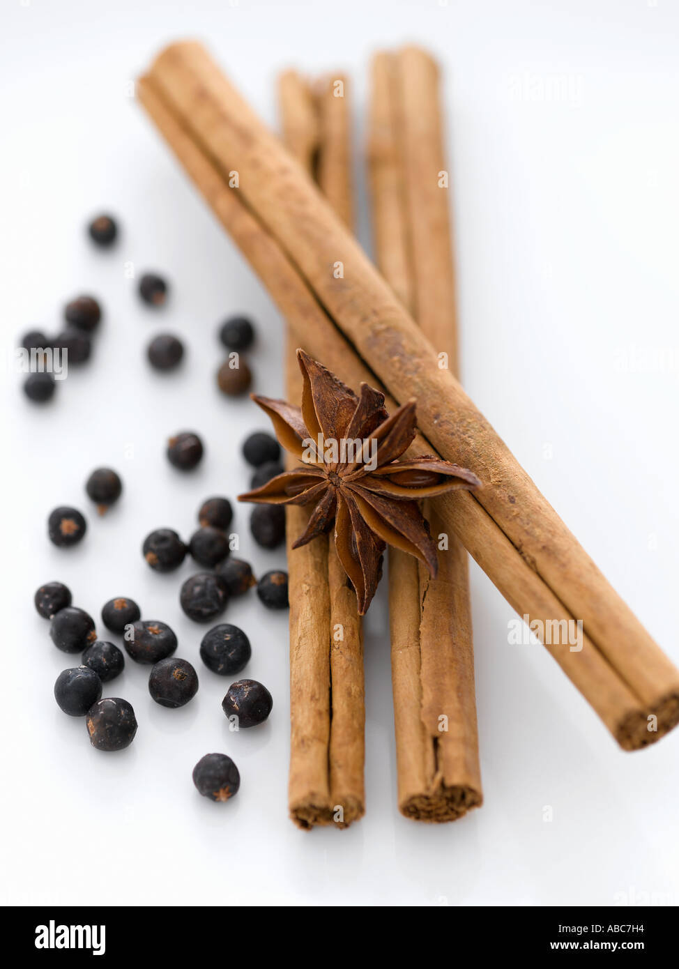 Cinnamon juniper and star anise - high end Hasselblad 61mb digital image Stock Photo