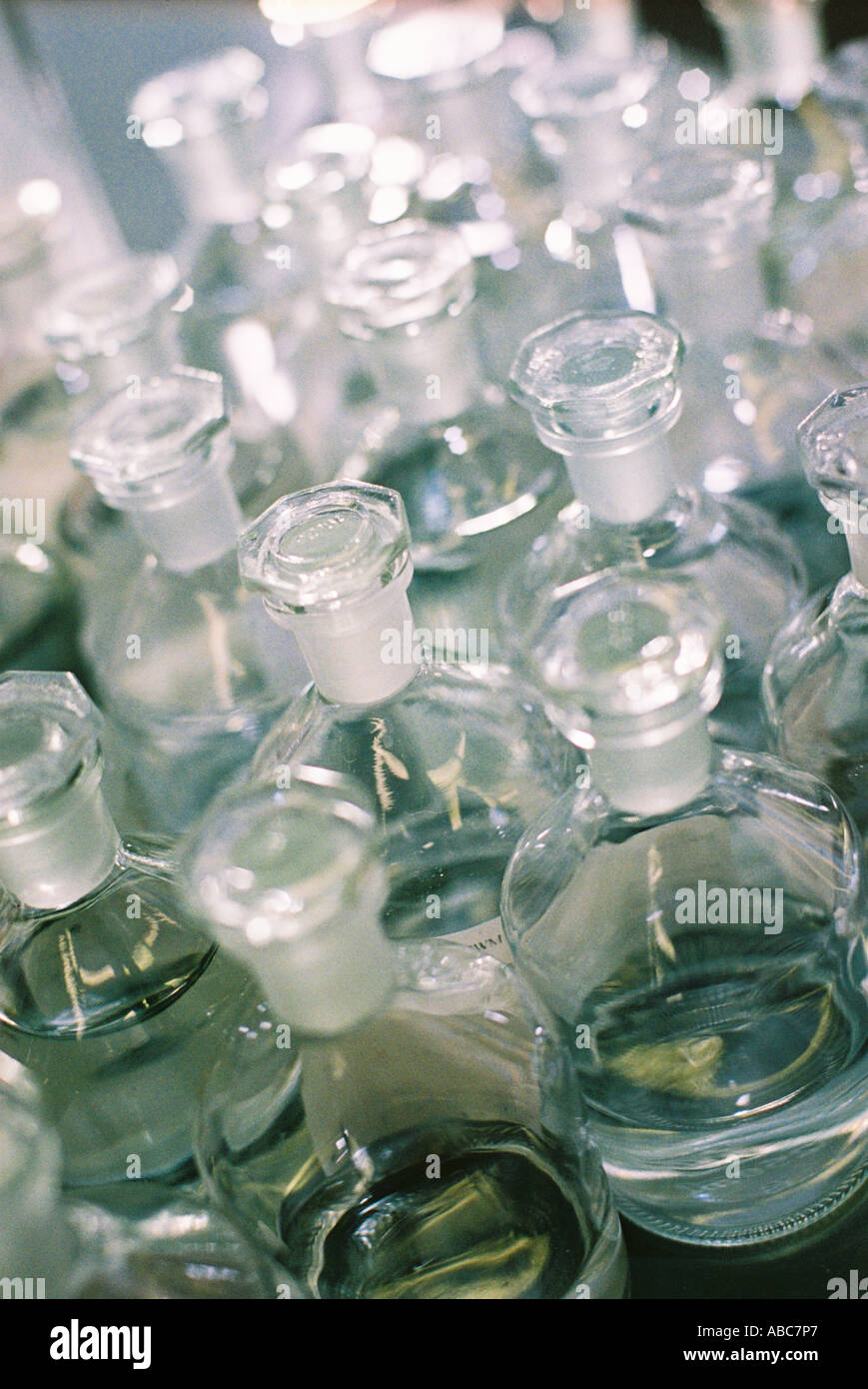 Chemicals chemical bottles in a laboratory lab Stock Photo Alamy