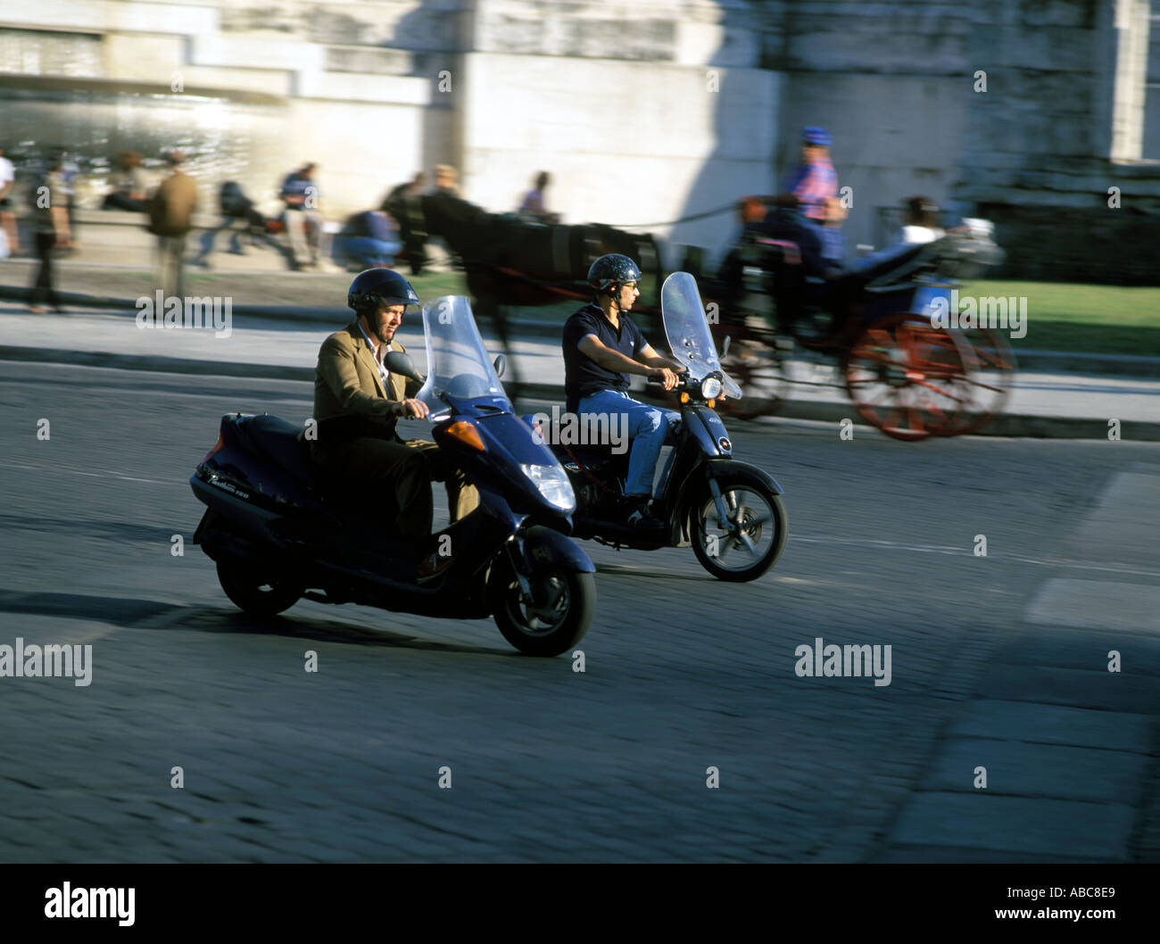 Moped Rome Scooters italy hi-res stock photography and images - Alamy