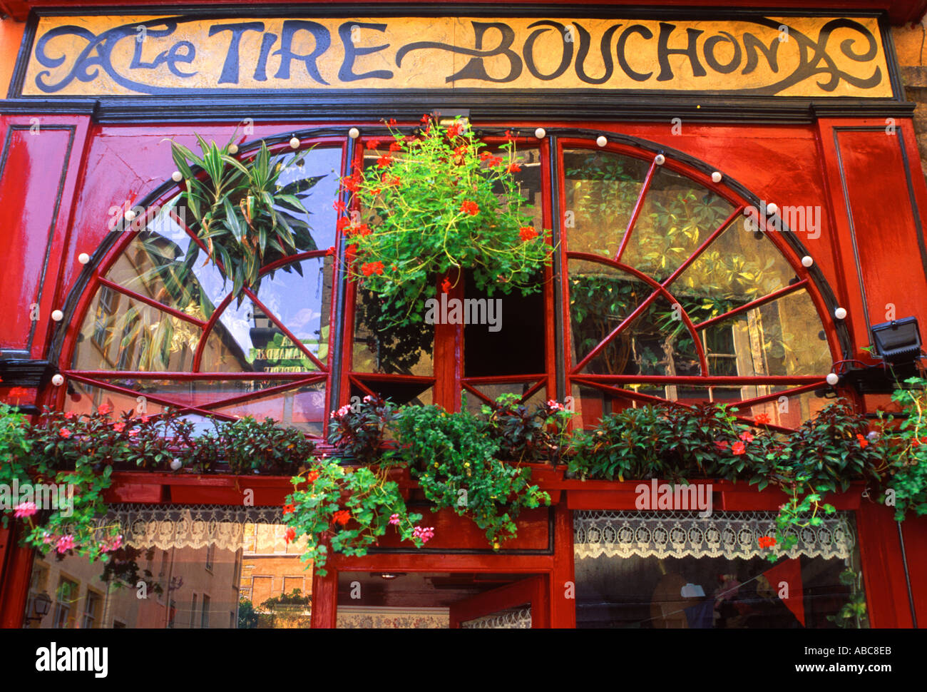 A RESTAURANT AT LYON FRANCE Stock Photo