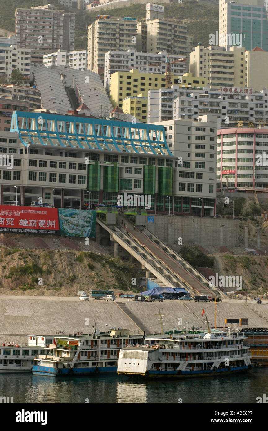 New, modern and higher built city along the Yangtze river, China Stock Photo