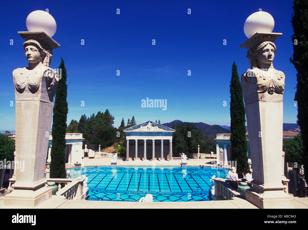 California San Simeon Hearst Castle Neptune Pool Stock Photo