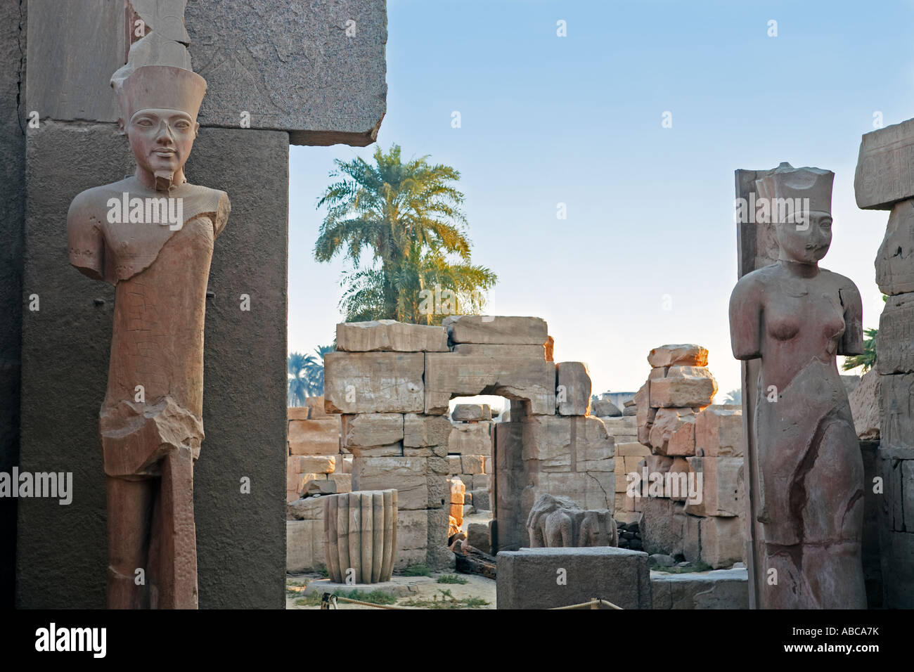 Statue in the Karnak temple in luxor upper egypt Stock Photo - Alamy