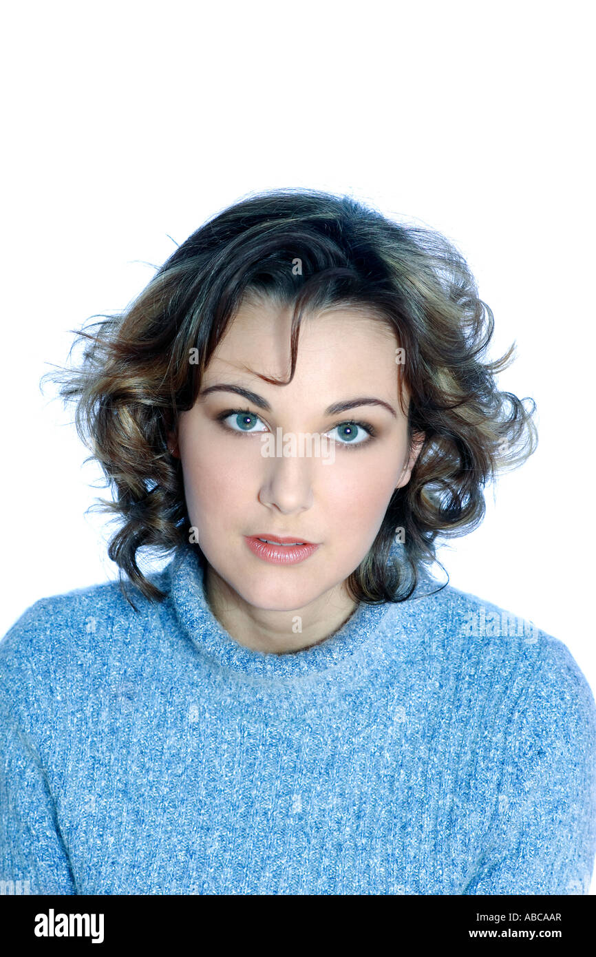 studio shot portraits of a young and cute woman Stock Photo - Alamy