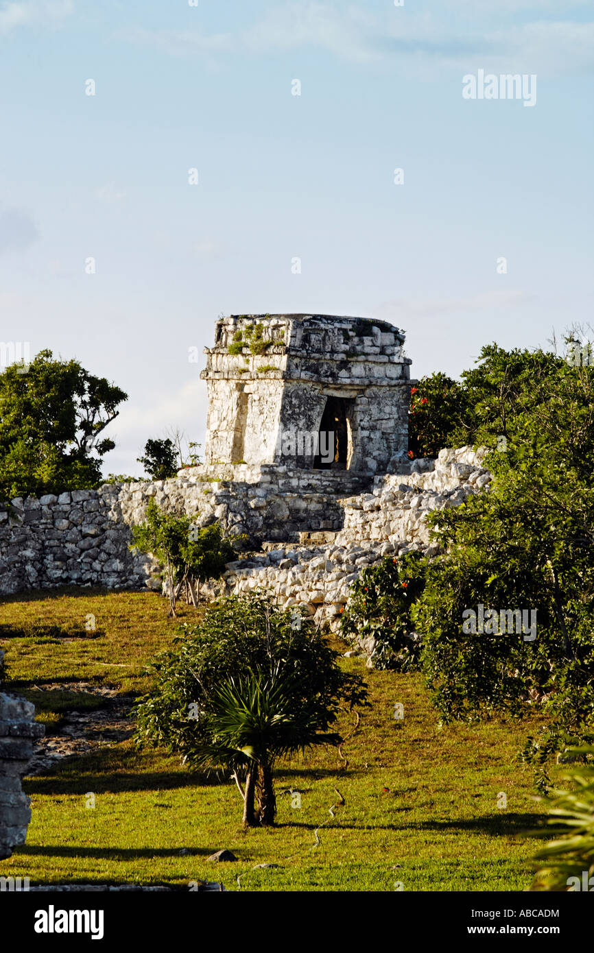 view of the mayan archeologic site of tulum Stock Photo - Alamy