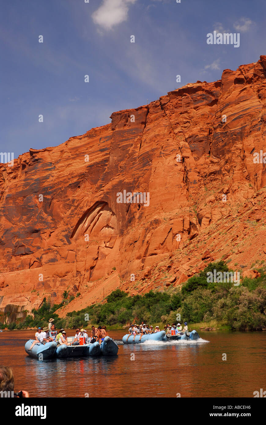Arizona Glen Canyon white water rafts rafting Colorado River outdoor ...