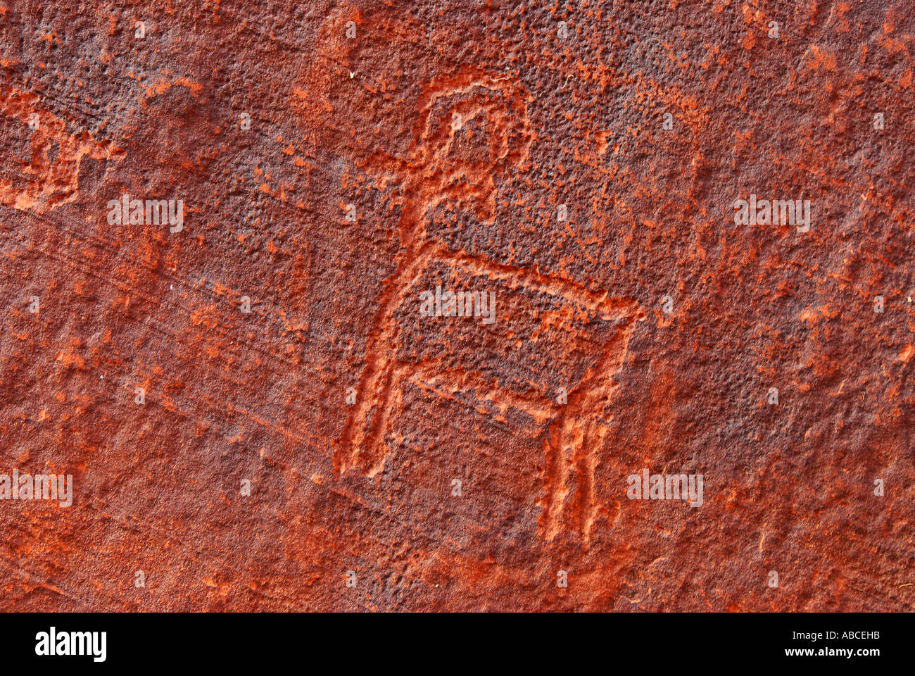 petroglyph goat figure Indian amerindian historic rock art drawing Glen