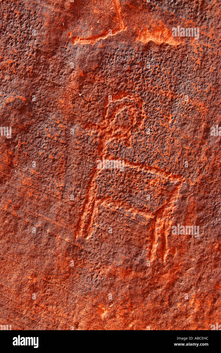petroglyph goat Indian amerindian historic rock art drawing Glen Canyon