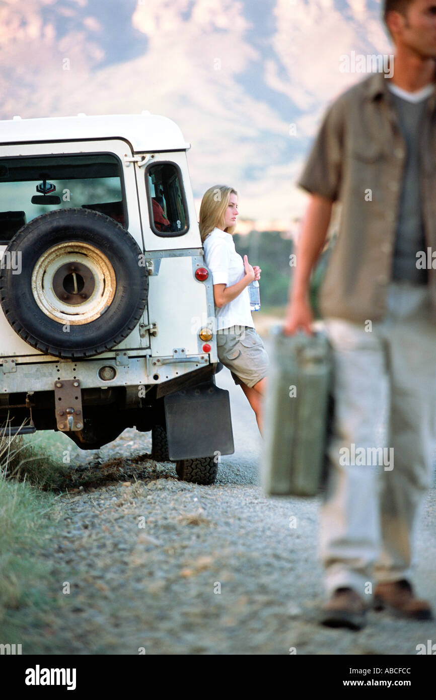 Out of petrol Stock Photo