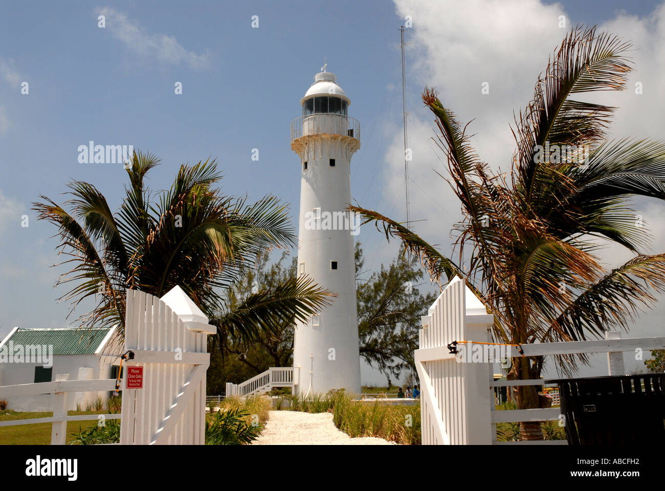 Grand Turk Island north point historic lighthouse Turks and Caicos Islands tci eastern Caribbean cruise destination Stock Photo