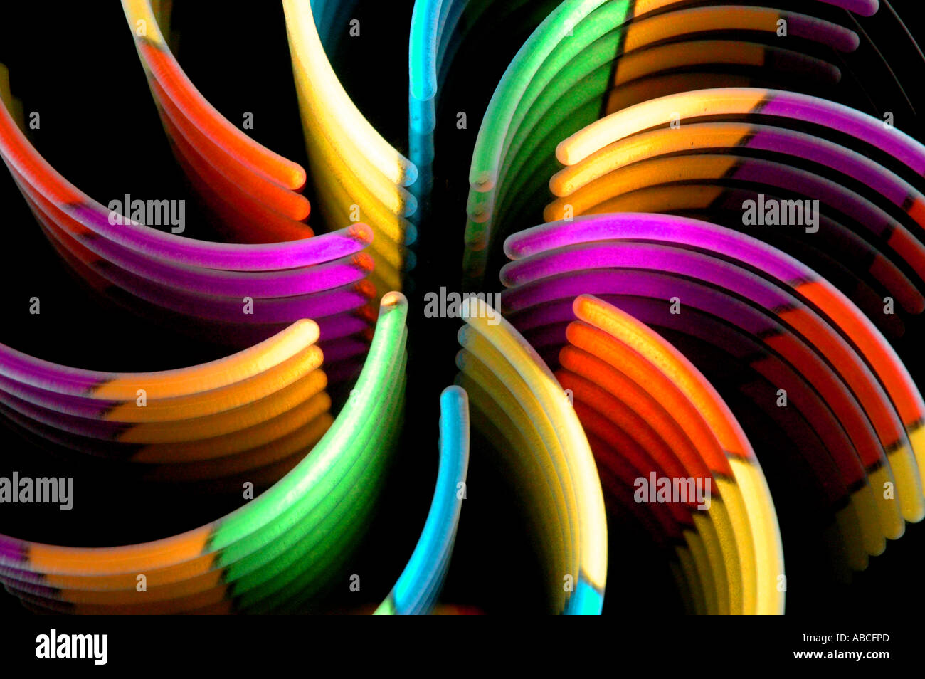 pattern Background idea concept neon lights spiral futuristic Stock Photo
